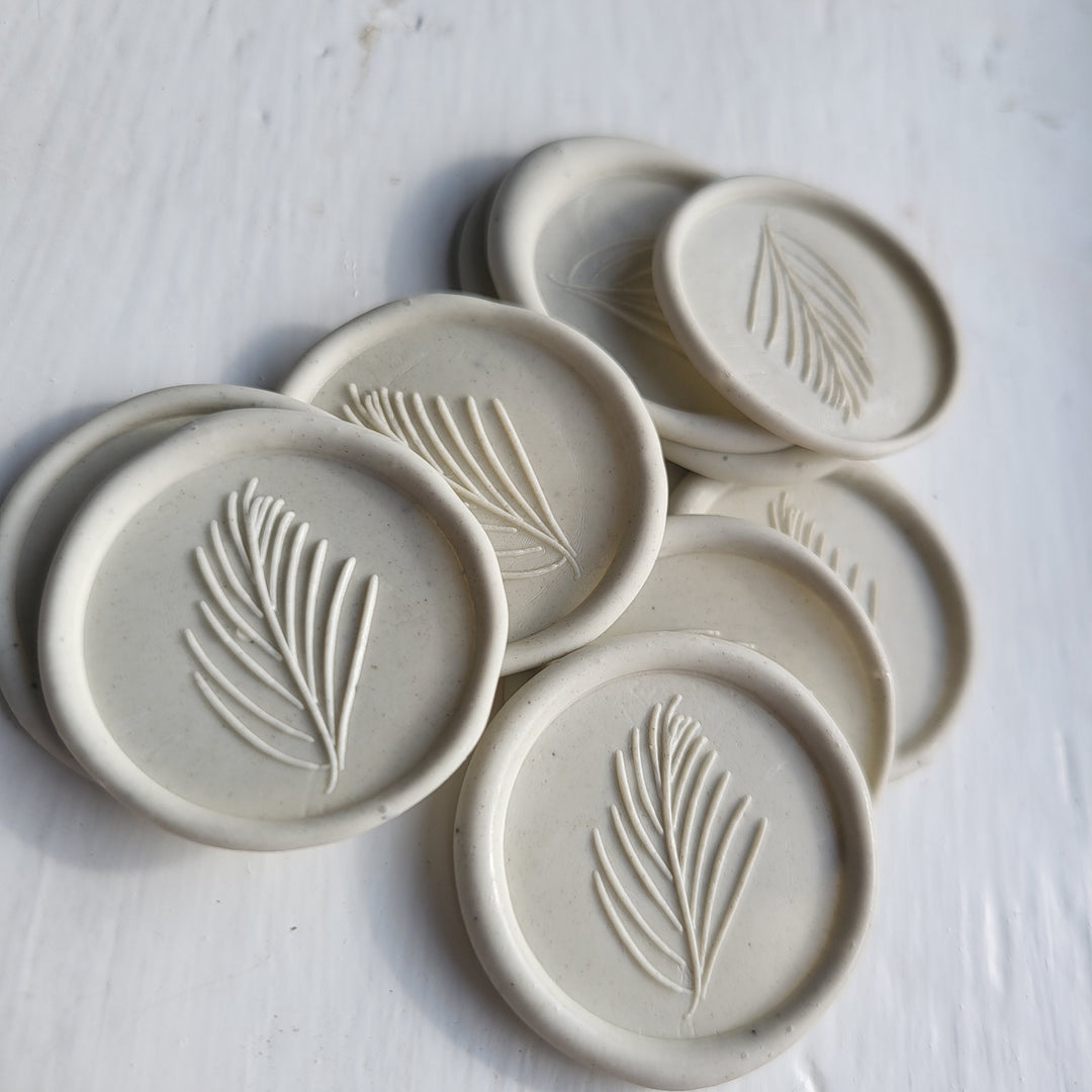 'Leaf in the Wind' Self-Adhesive Wax Seals - Various Colours