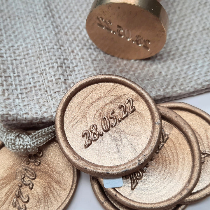 ‘Our Date’ Monogram Wax Seals - THE LITTLE BLUE BRUSH