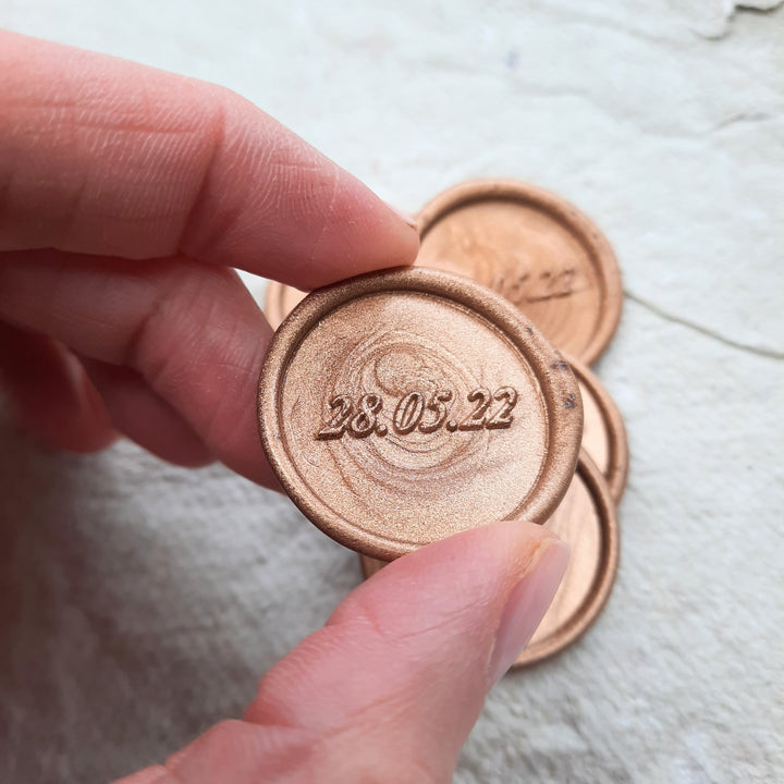 ‘Our Date’ Monogram Wax Seals - THE LITTLE BLUE BRUSH