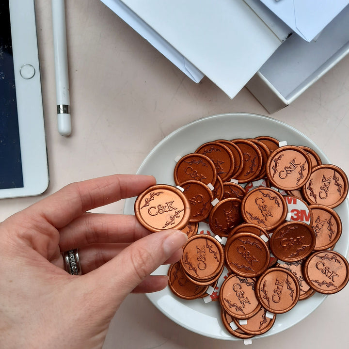 'Botanical' Monogram - Wax Seals - THE LITTLE BLUE BRUSH