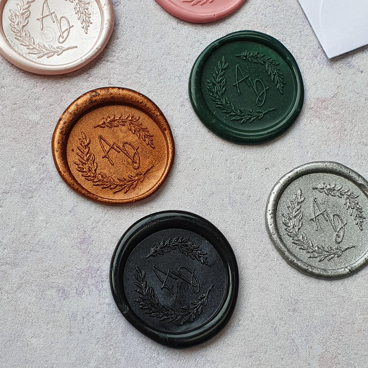 'Blossom' monogram wax seals - THE LITTLE BLUE BRUSH