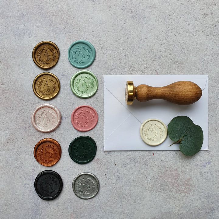 'Blossom' monogram wax seals - THE LITTLE BLUE BRUSH