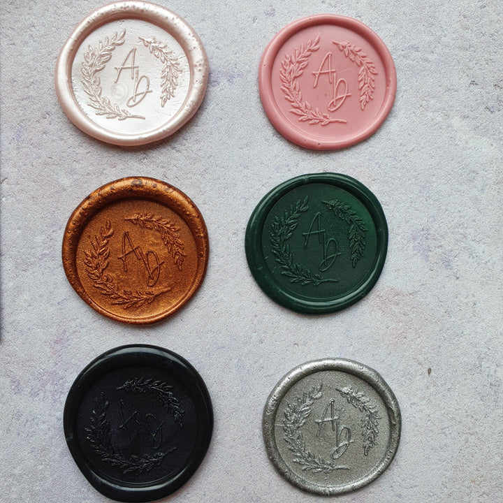 'Blossom' monogram wax seals - THE LITTLE BLUE BRUSH
