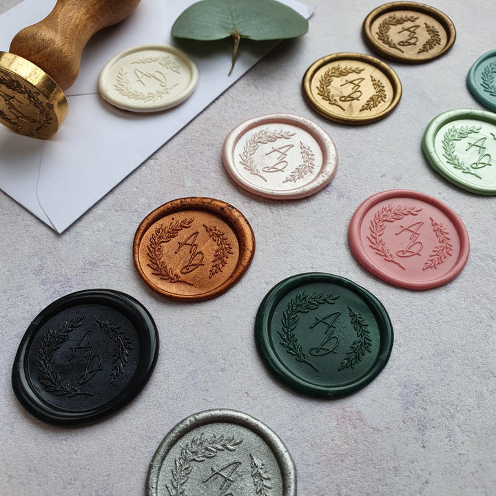 'Blossom' monogram wax seals - THE LITTLE BLUE BRUSH