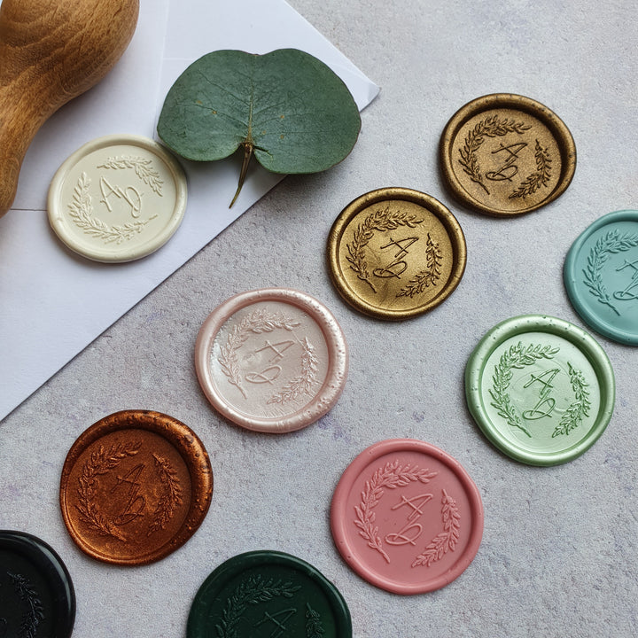 'Blossom' monogram wax seals - THE LITTLE BLUE BRUSH