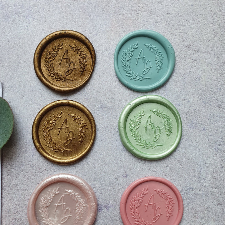 'Blossom' monogram wax seals - THE LITTLE BLUE BRUSH