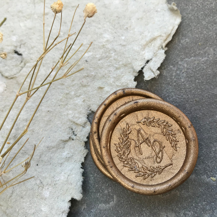'Blossom' monogram wax seals - THE LITTLE BLUE BRUSH