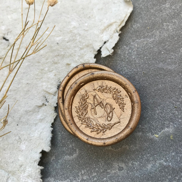 'Blossom' monogram wax seals - THE LITTLE BLUE BRUSH