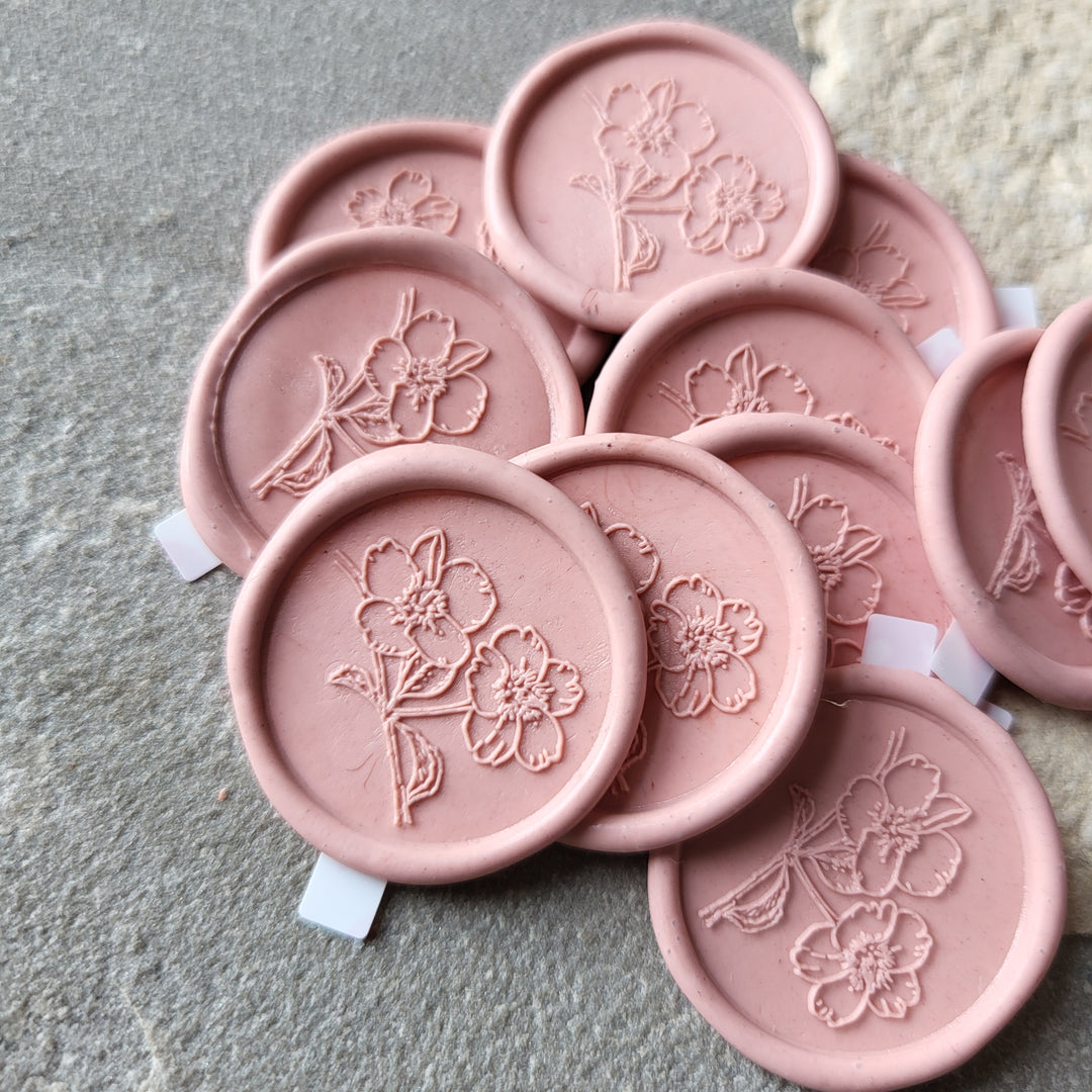 Blossom Self-Adhesive Wax Seals - Various Colours