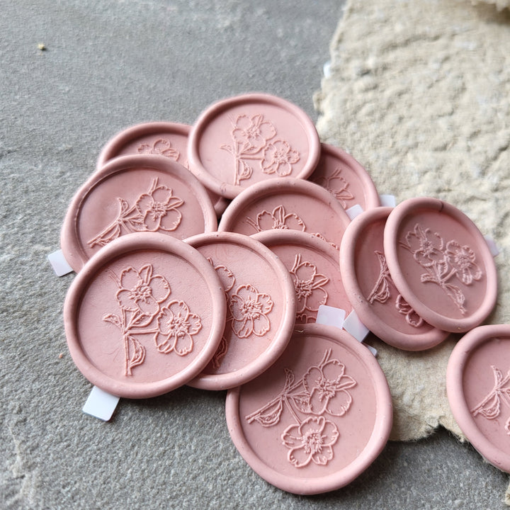 Blossom Self-Adhesive Wax Seals - Various Colours