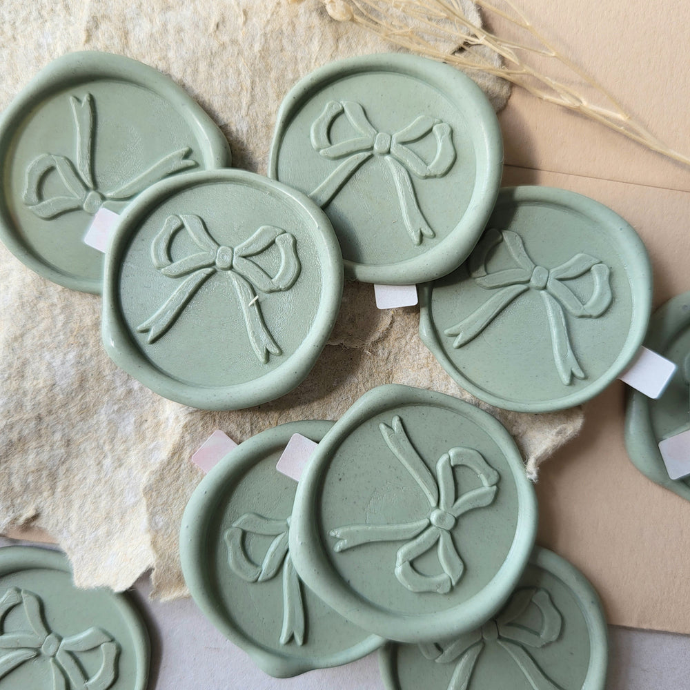'Bow' Self-Adhesive Wax Seals - Various Colours - THE LITTLE BLUE BRUSH LONDON