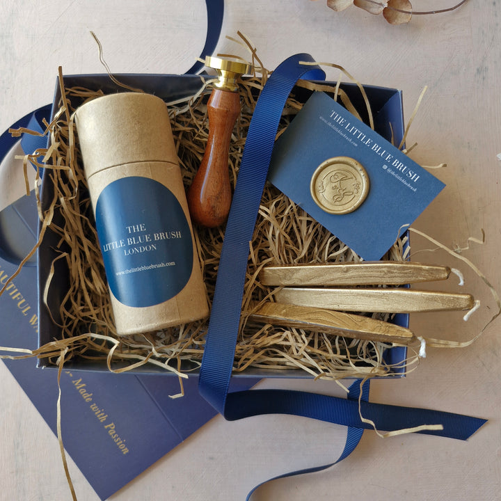 Custom 25mm Wax Stamp Gift Box with Gold wick wax