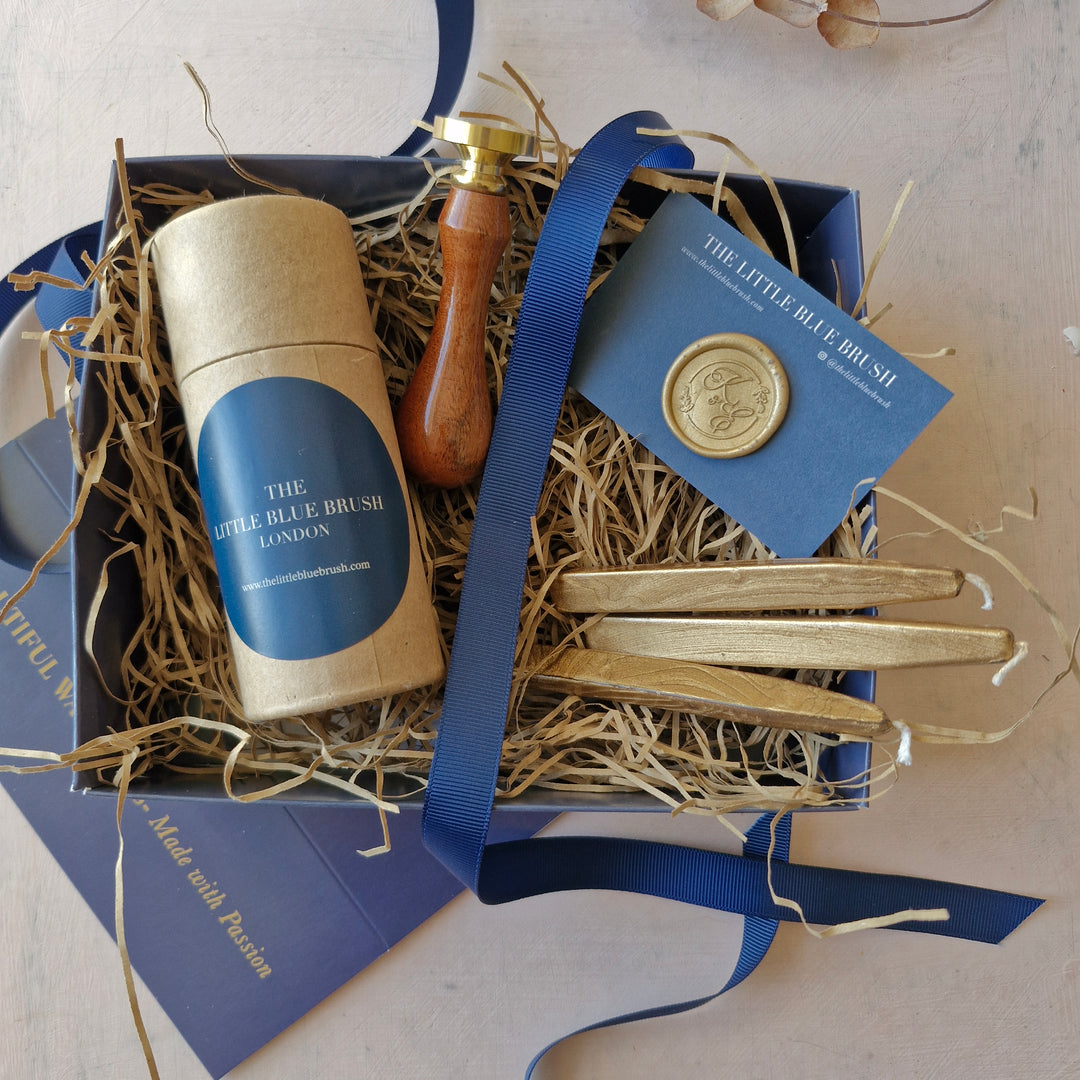 Custom 25mm Wax Stamp Gift Box with Gold wick wax