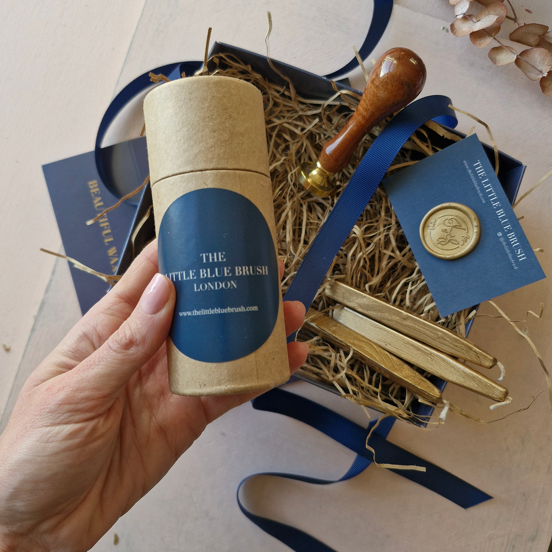 Custom 25mm Wax Stamp Gift Box with Gold wick wax