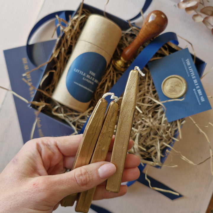 Custom 25mm Wax Stamp Gift Box with Gold wick wax