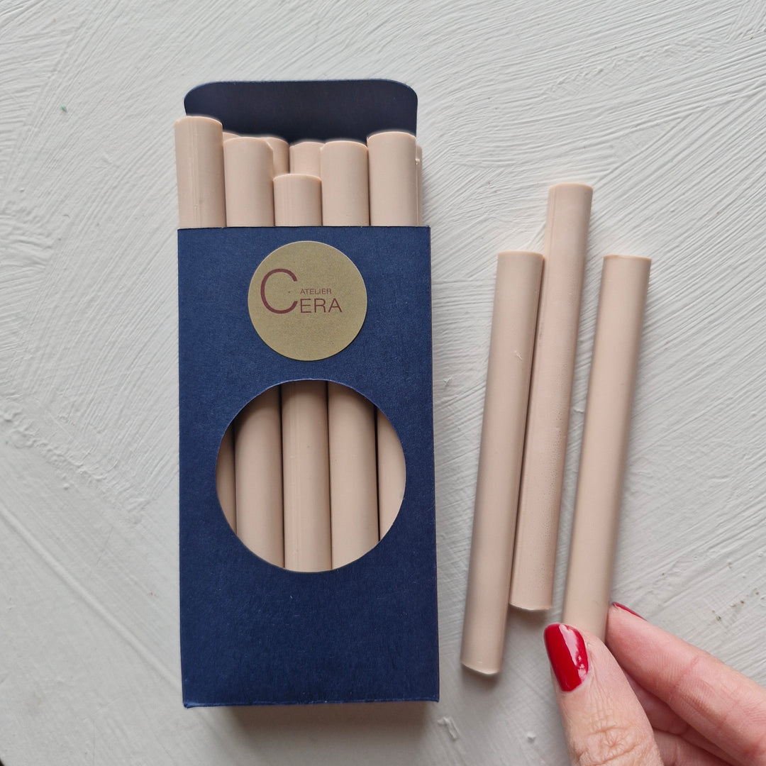 10 Pack of 11mm Sealing Wax - Champagne Opaque - THE LITTLE BLUE BRUSH LONDON