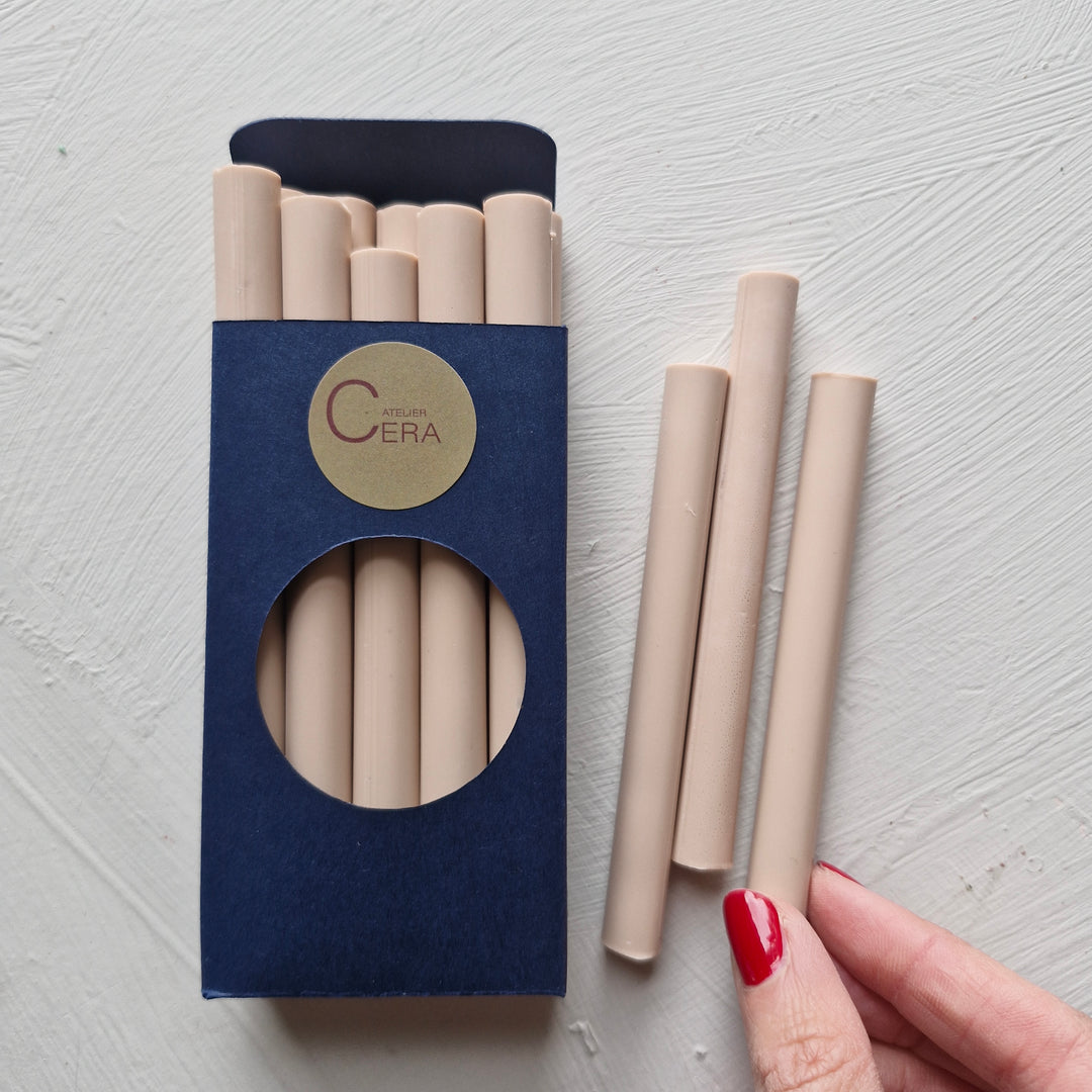 10 Pack of 11mm Sealing Wax - Champagne Opaque - THE LITTLE BLUE BRUSH LONDON