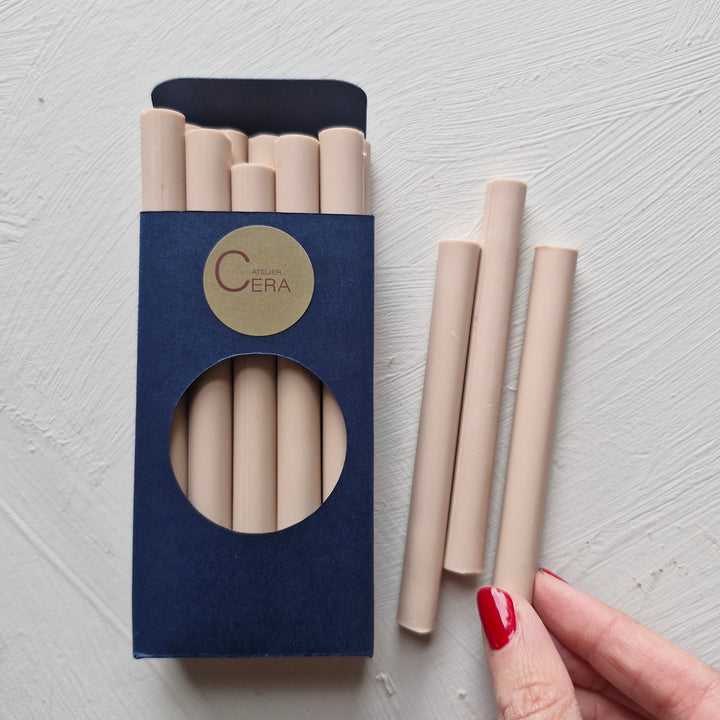 10 Pack of 11mm Sealing Wax - Champagne Opaque - THE LITTLE BLUE BRUSH LONDON