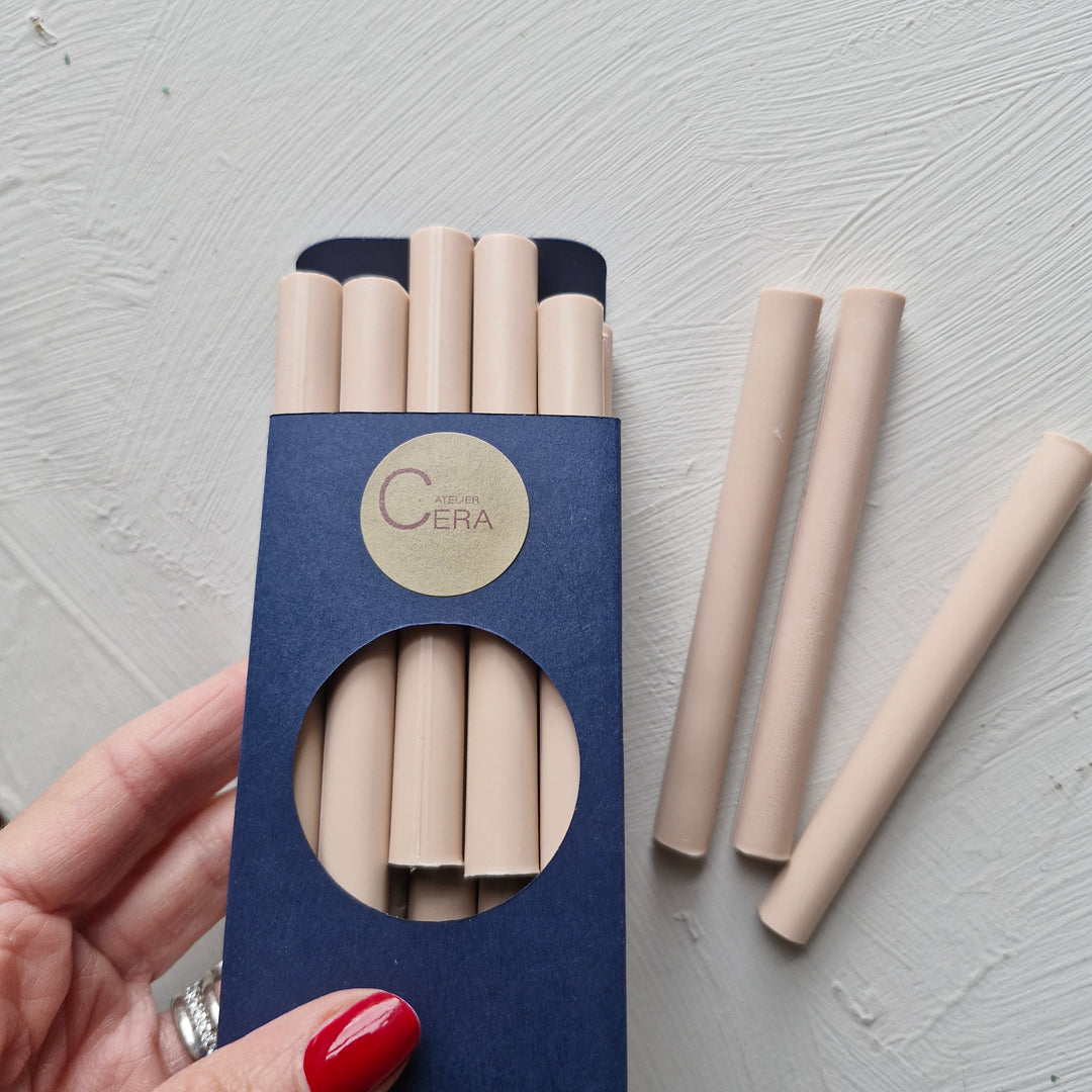 10 Pack of 11mm Sealing Wax - Champagne Opaque - THE LITTLE BLUE BRUSH LONDON