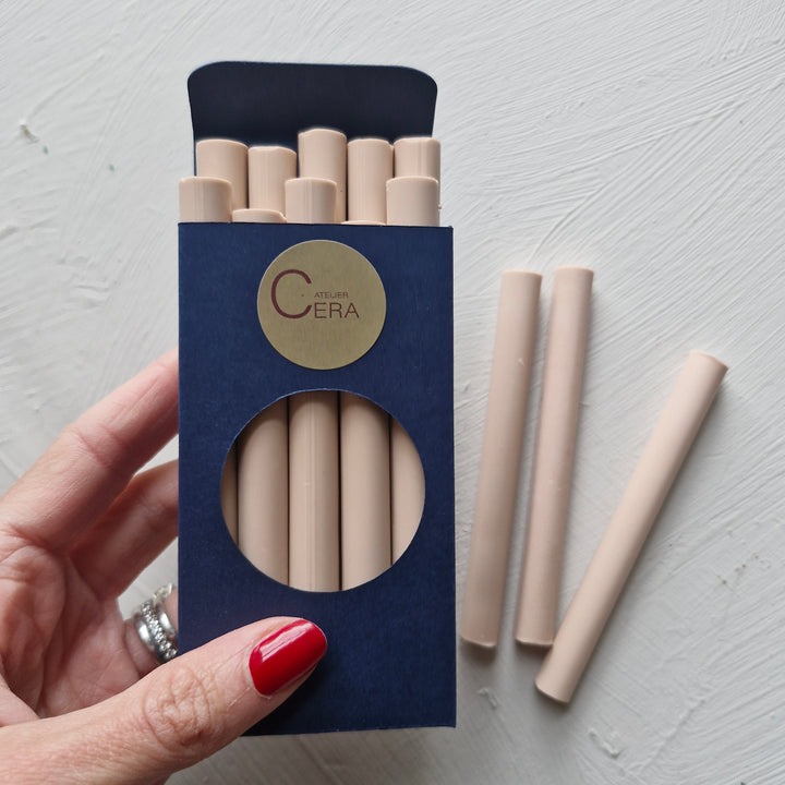 10 Pack of 11mm Sealing Wax - Champagne Opaque - THE LITTLE BLUE BRUSH LONDON