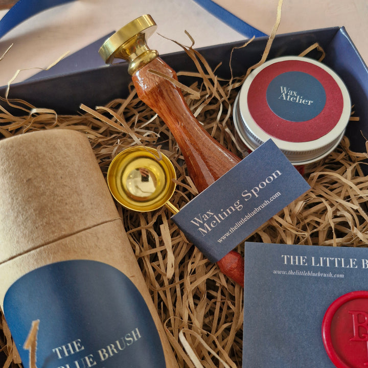 Custom 25mm Wax Stamp Gift Box with Classic Red sealing wax beads