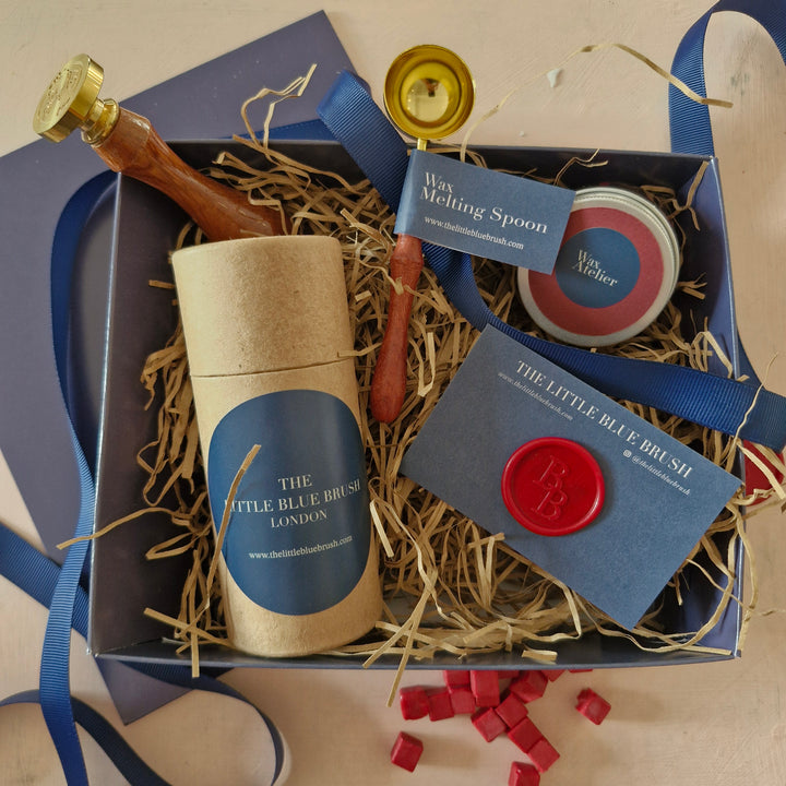 Custom 25mm Wax Stamp Gift Box with Classic Red sealing wax beads