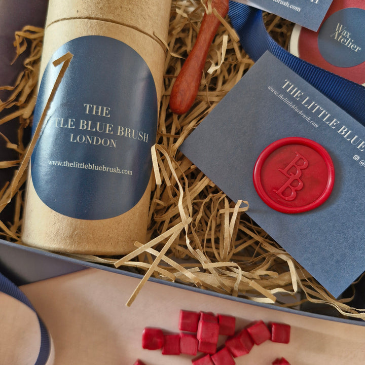 Custom 25mm Wax Stamp Gift Box with Classic Red sealing wax beads