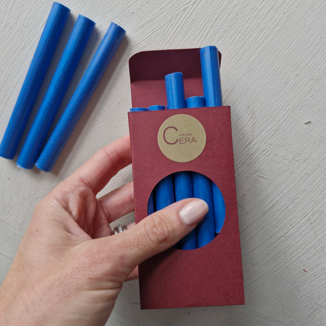 Pack of 10 , 11mm Sealing Wax Sticks - Cobalt Blue