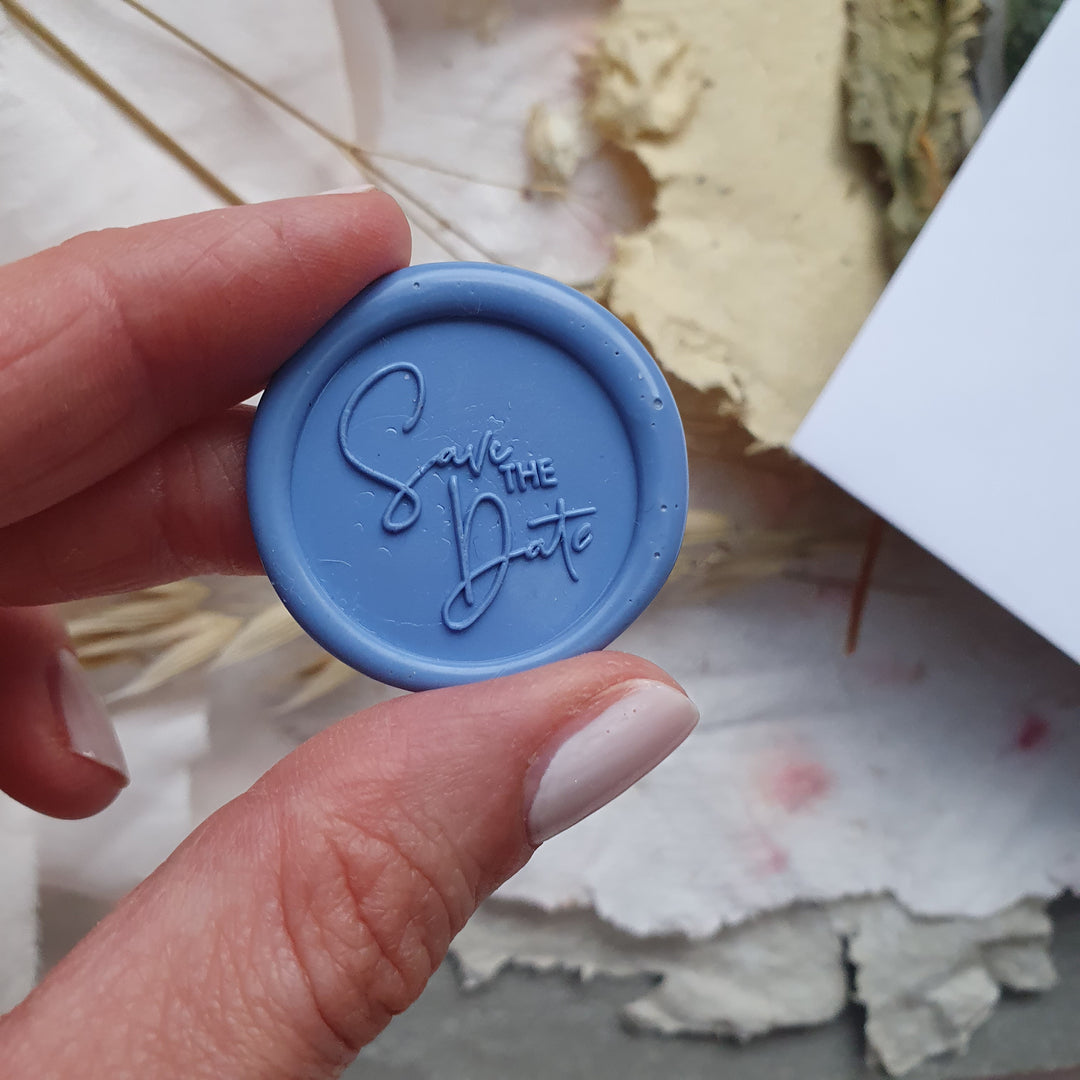 Save the Date Self - Adhesive Wax Seals - Various Colours - THE LITTLE BLUE BRUSH  