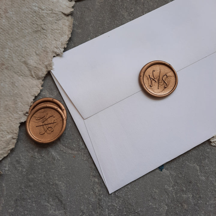 'Amelia' Monogram - Wax Seals - THE LITTLE BLUE BRUSH  