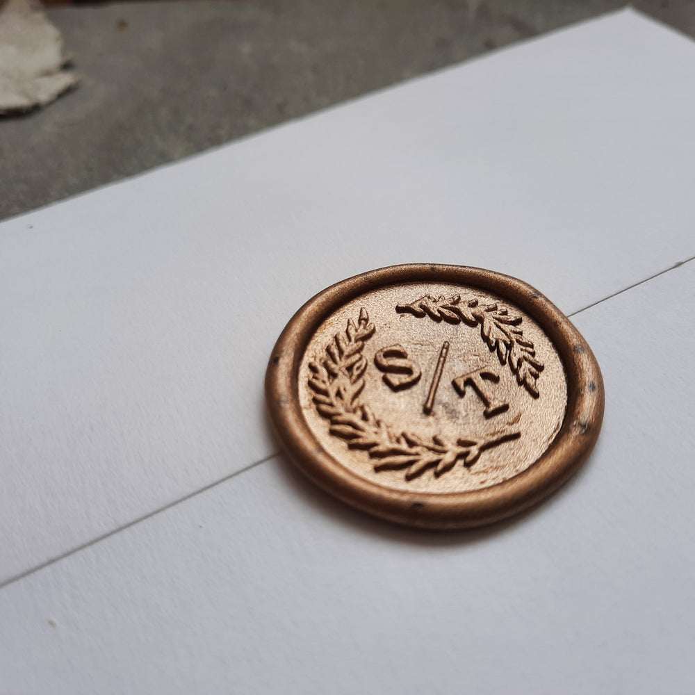 'Modern Blossom' Monogram - Wax Seals - THE LITTLE BLUE BRUSH  