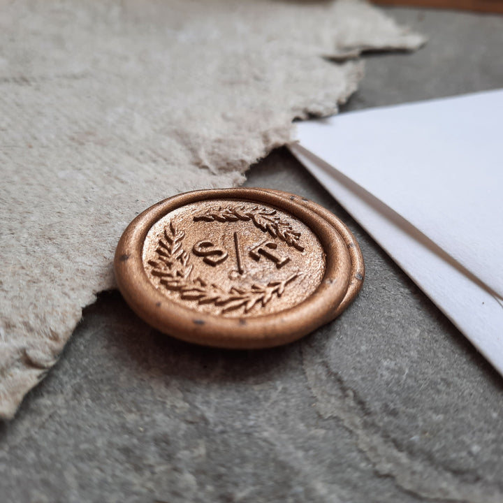 'Modern Blossom' Monogram - Wax Seals - THE LITTLE BLUE BRUSH  