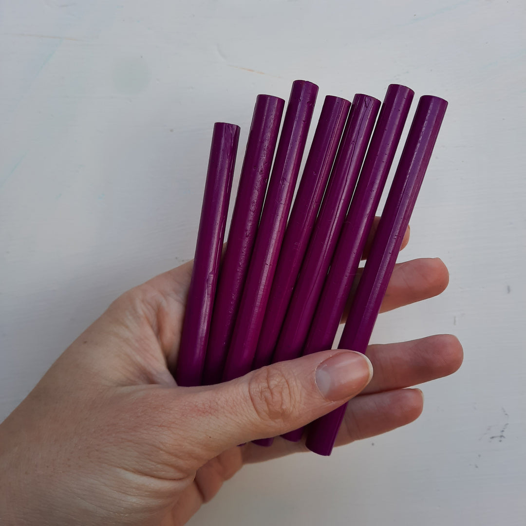 Bright Magenta 7mm sealing wax sticks - THE LITTLE BLUE BRUSH  