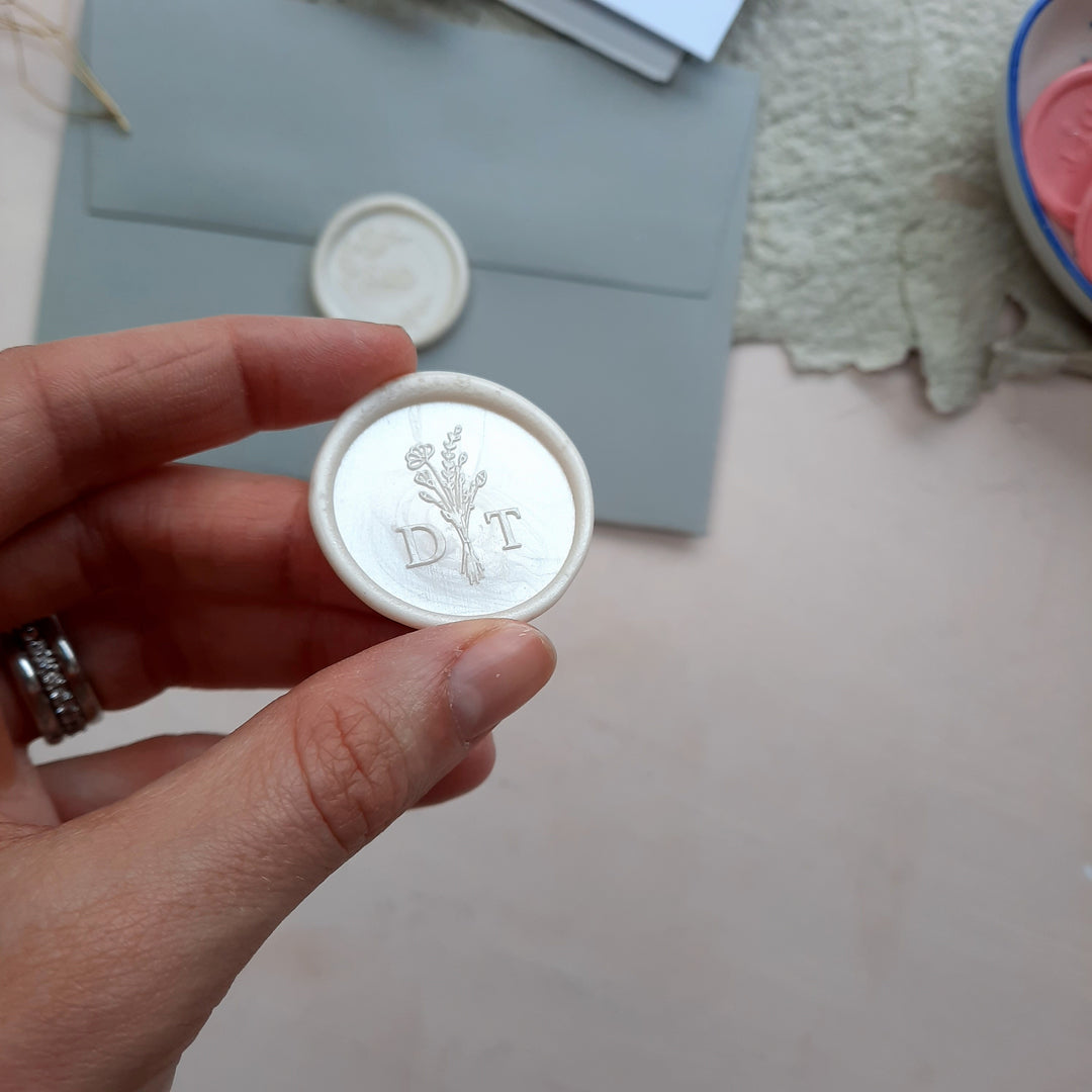 30MM  'Bouquet’ Monogram STAMP ONLY - THE LITTLE BLUE BRUSH  