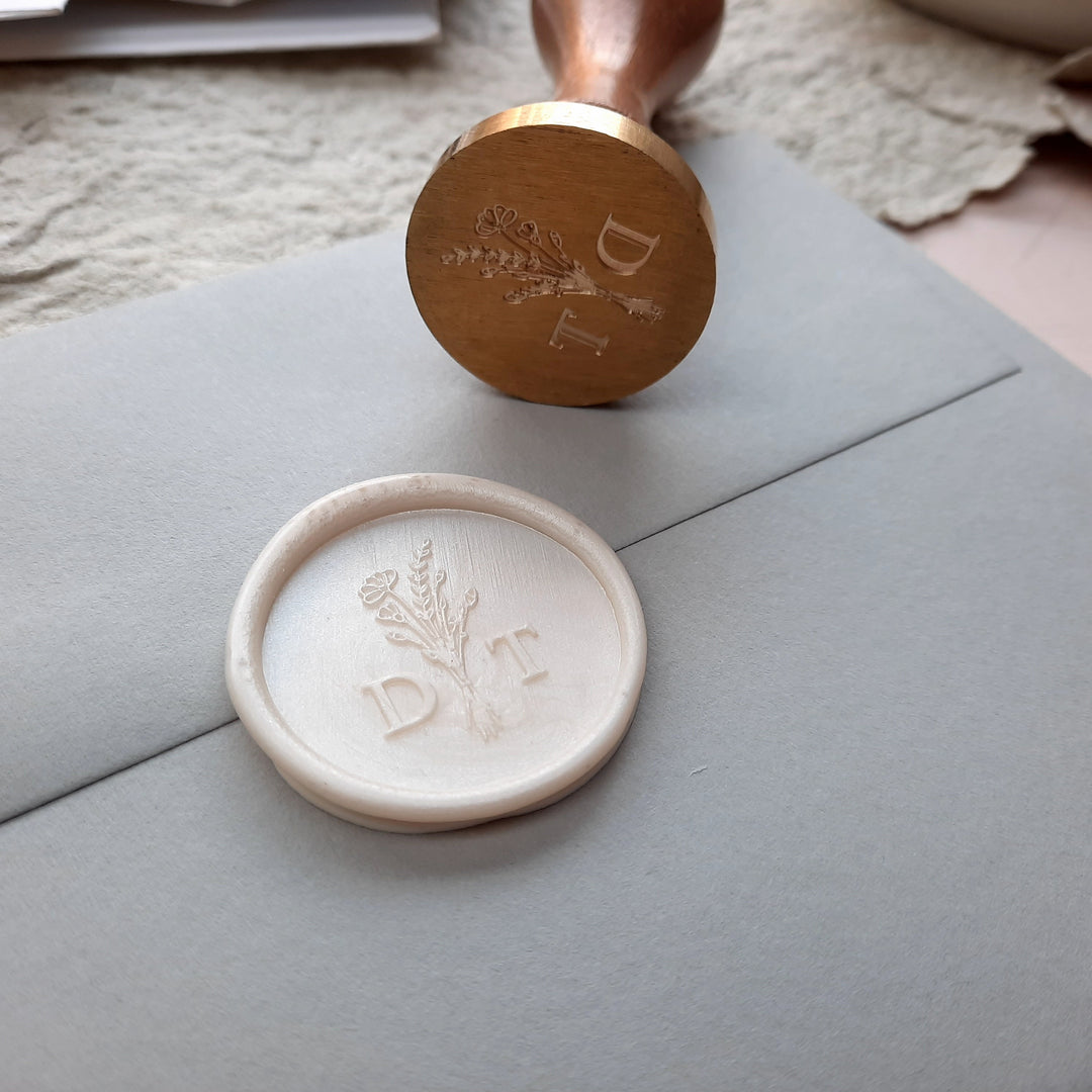 30MM  'Bouquet’ Monogram STAMP ONLY - THE LITTLE BLUE BRUSH  