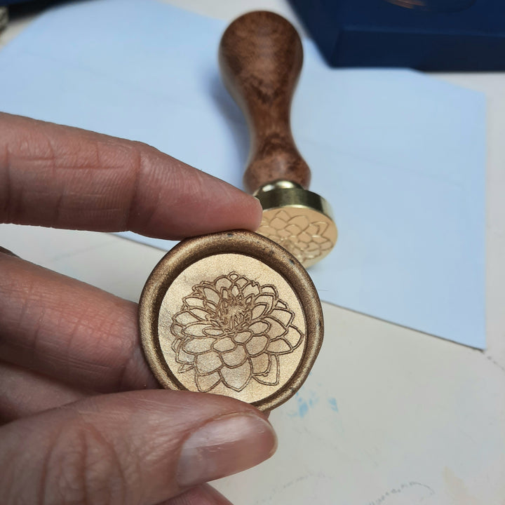 'Dahlia' Wax Seal Stamp - THE LITTLE BLUE BRUSH  