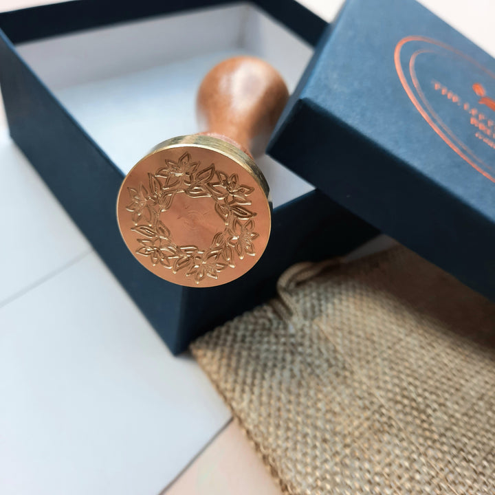 NEW 'Floral Wreath' Wax Seal Stamp - THE LITTLE BLUE BRUSH  