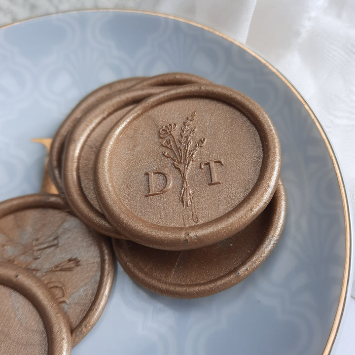 30mm Bouquet monogram Wax Seals - THE LITTLE BLUE BRUSH  