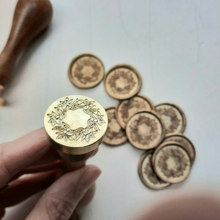 NEW 'Floral Wreath' Wax Seal Stamp - THE LITTLE BLUE BRUSH  