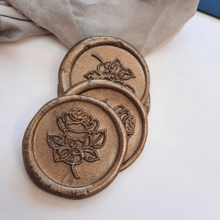 'Rose' Self - Adhesive Wax Seals - THE LITTLE BLUE BRUSH  