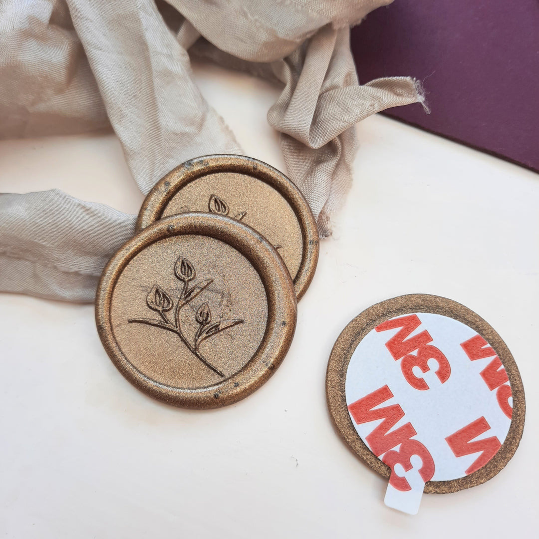 'Tulip' Self - Adhesive Wax Seals - Various Colours - THE LITTLE BLUE BRUSH  