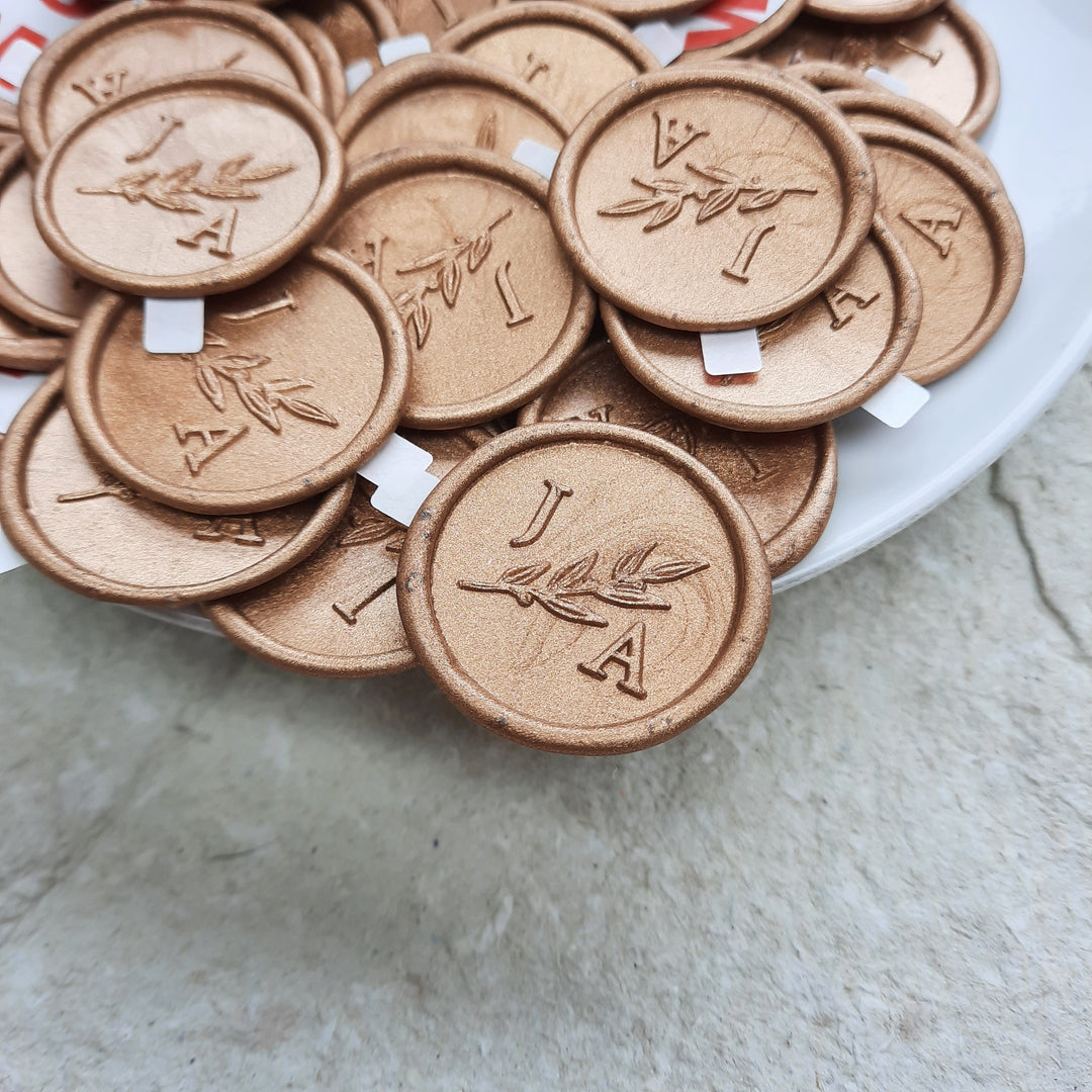 'Summer Harvest'  Monogram - Wax Seals - THE LITTLE BLUE BRUSH LONDON