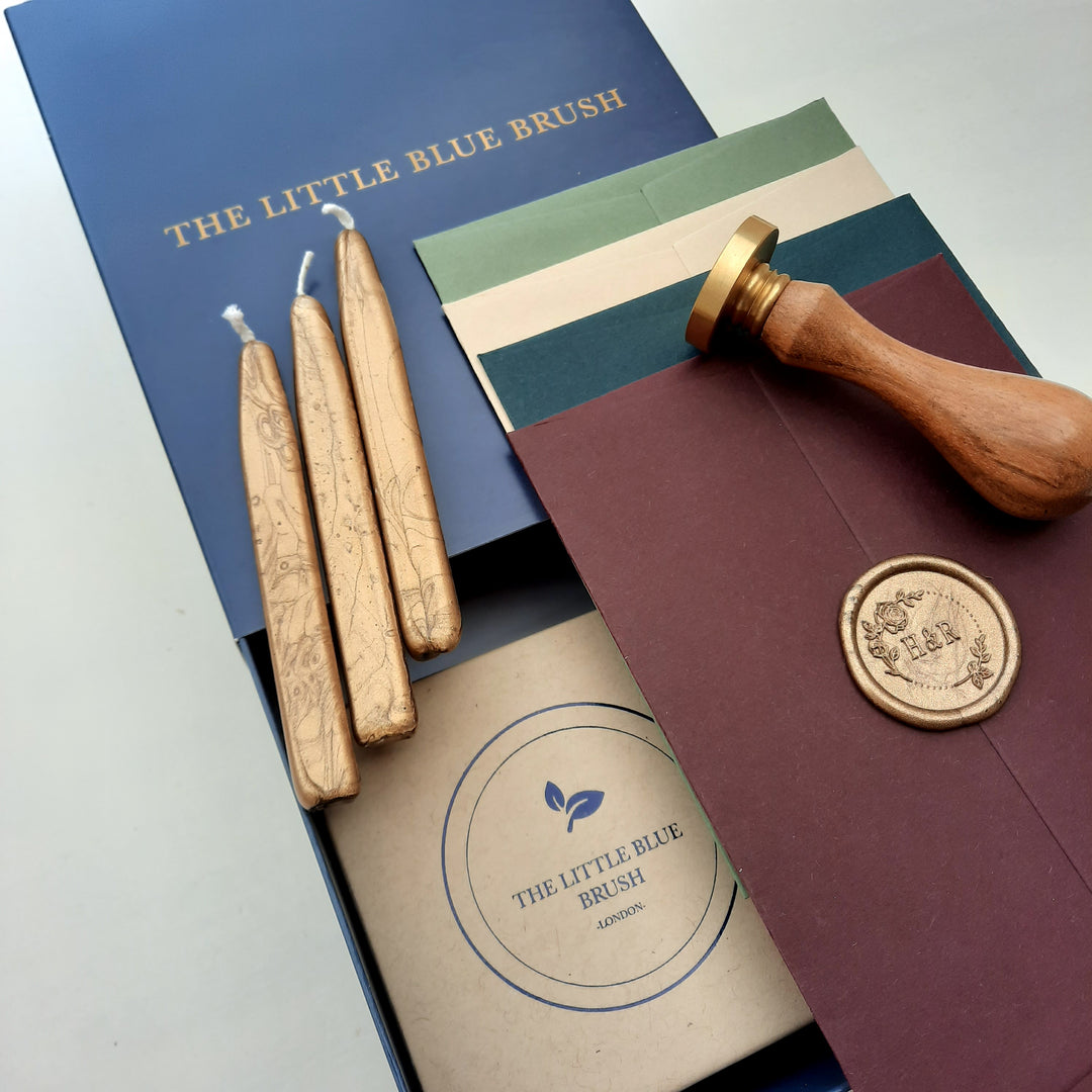 Custom 30mm Wax Stamp Gift Box - THE LITTLE BLUE BRUSH  