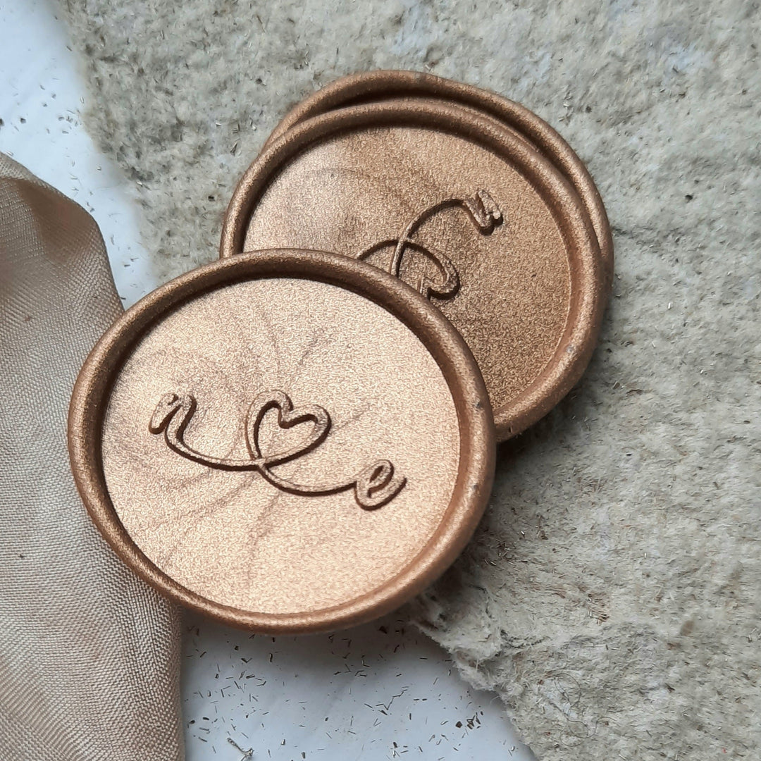 'Heart' Monogram - Wax Seals - THE LITTLE BLUE BRUSH LONDON