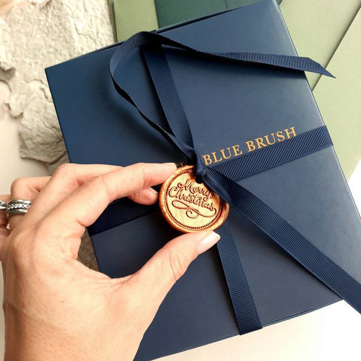 Christmas Custom 25mm Wax Stamp Gift Box - THE LITTLE BLUE BRUSH  