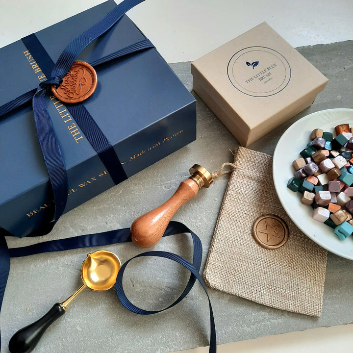 Custom Gift Box with Sealing Beads - THE LITTLE BLUE BRUSH  