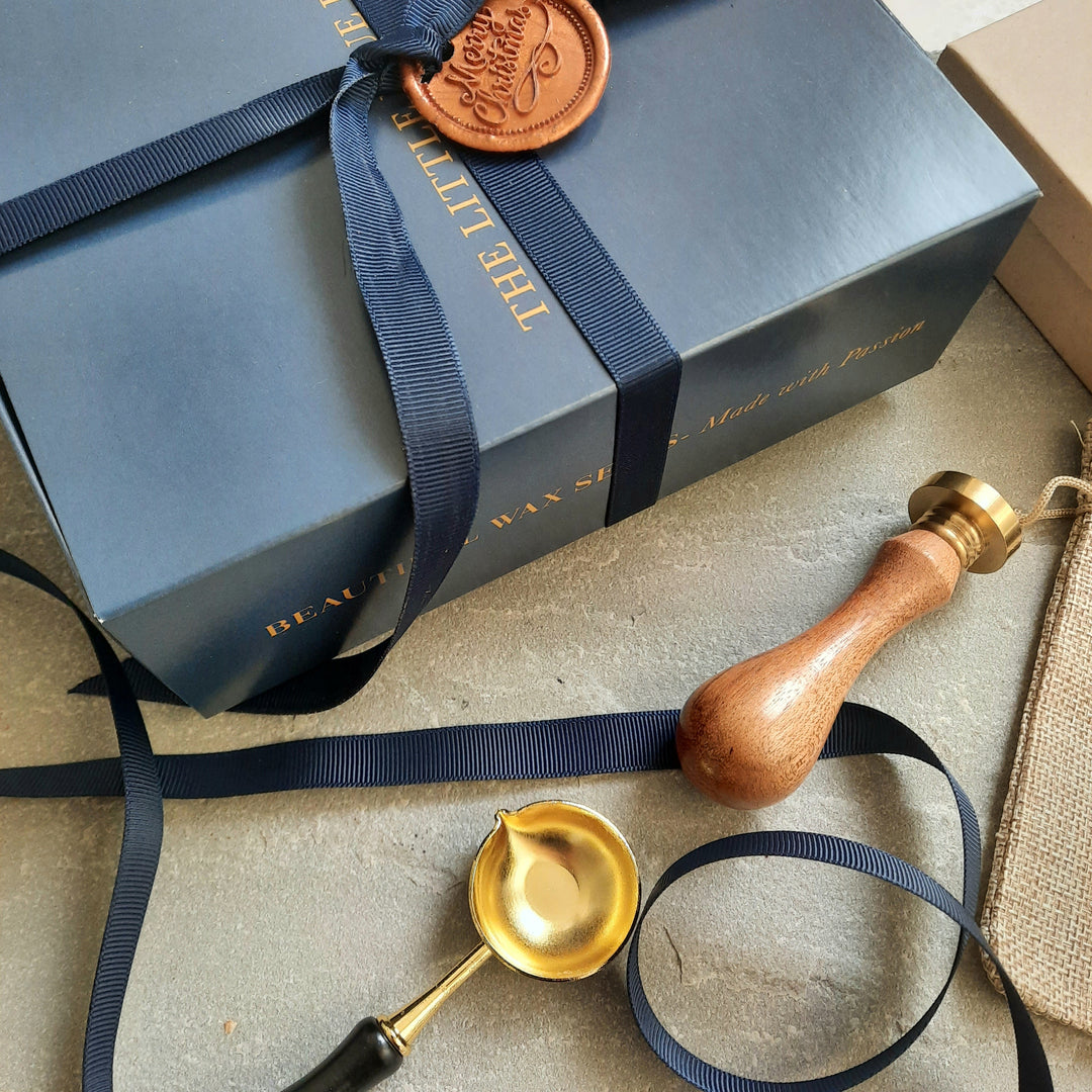Custom Gift Box with Sealing Beads - THE LITTLE BLUE BRUSH  