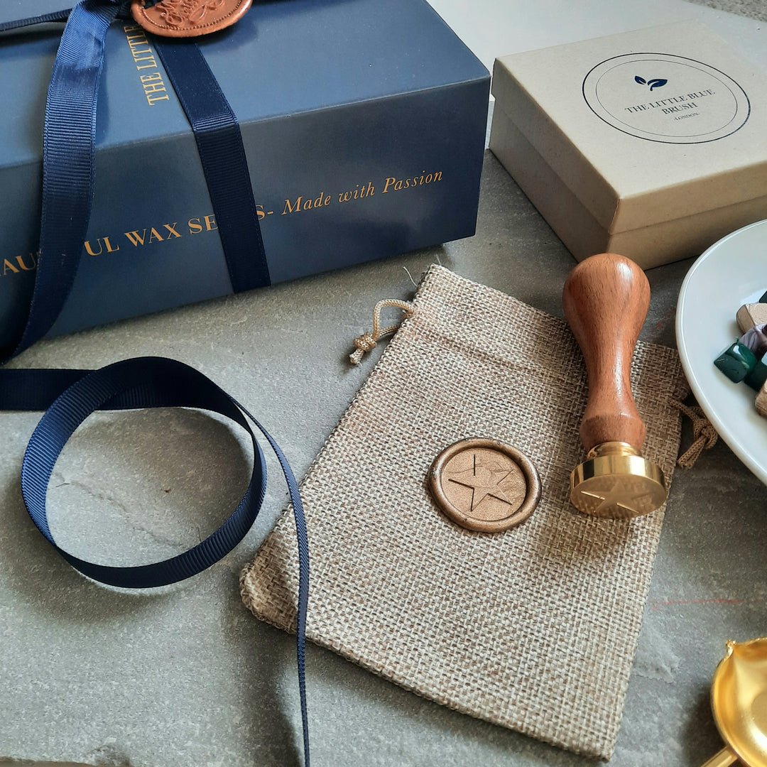 Custom Gift Box with Sealing Beads - THE LITTLE BLUE BRUSH  