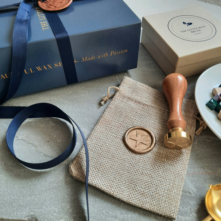 Custom Gift Box with Sealing Beads - THE LITTLE BLUE BRUSH  