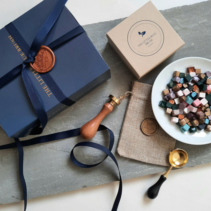 Custom Gift Box with Sealing Beads - THE LITTLE BLUE BRUSH  